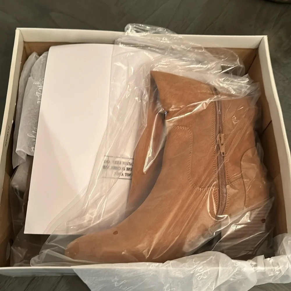 STYLE & CO Warrda Block-Heel Dress Boots Bark MC Suede